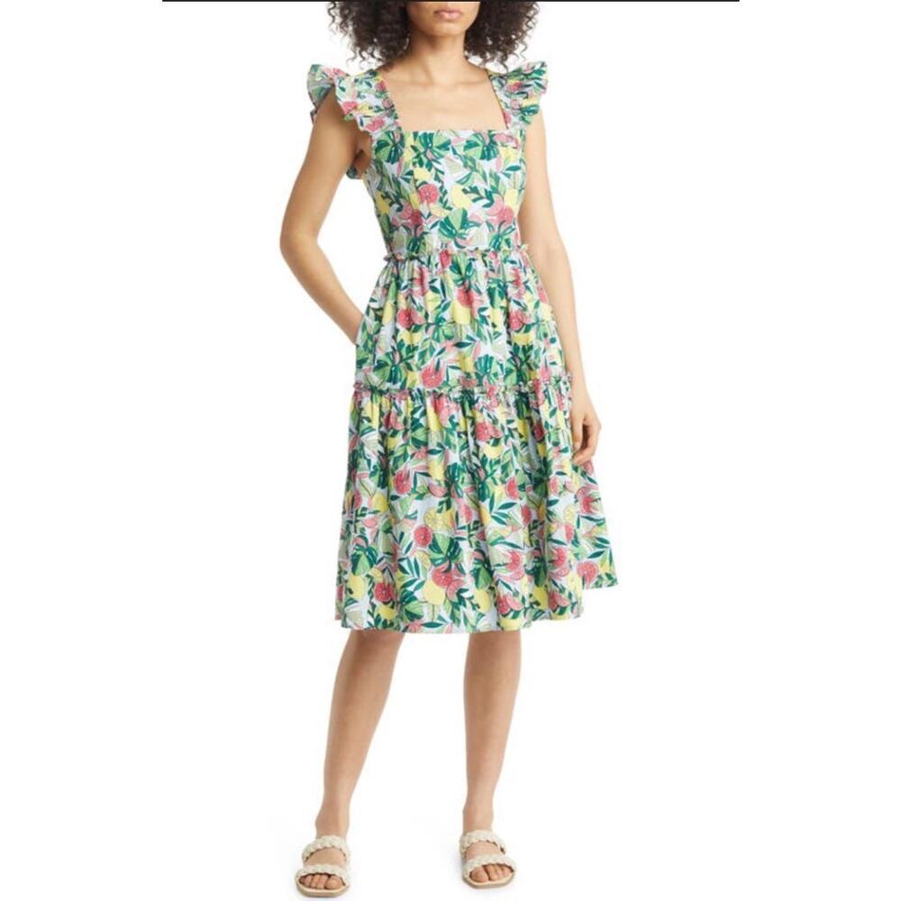 Eliza J Flutter Sleeve Fit & Flare Sundress SZ 6